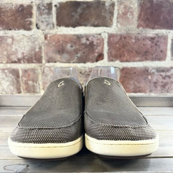 OluKai Nohea Mesh Slip On Shoes Mustang & Lime Peel Sz 9 - Picture 7 of 10